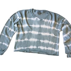 Blue Tie Dye Crop Sweatshirt Dreamsicle